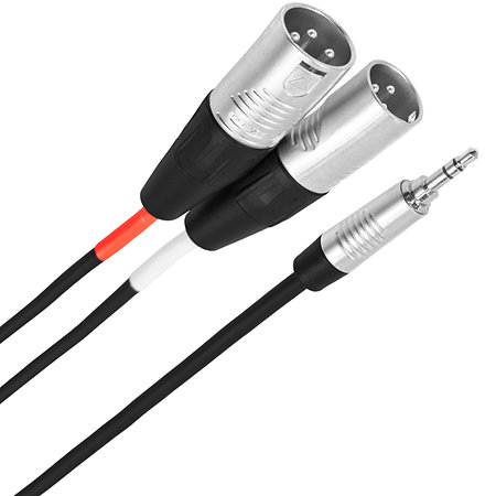 Câble Y mini-Jack mâle stéréo - XLR mâle 3b 3m Touring Plugger