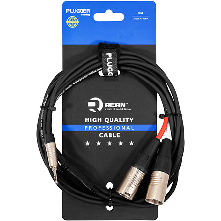 Plugger Câble Y mini-Jack mâle stéréo - XLR mâle 3b 3m Touring