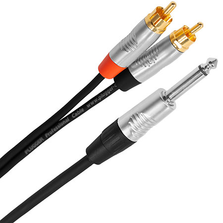 Plugger Câble Y Jack mâle mono - RCA mâle 3m Touring