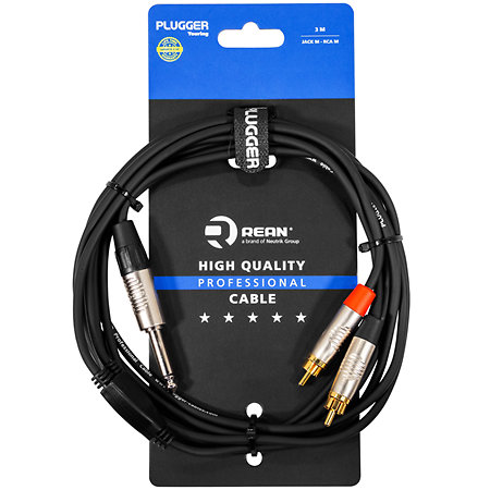 Plugger Câble Y Jack mâle mono - RCA mâle 3m Touring
