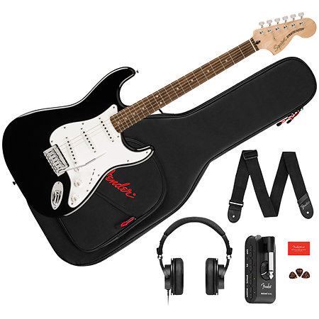 Squier by FENDER Pack Affinity Stratocaster Mustang Micro Black