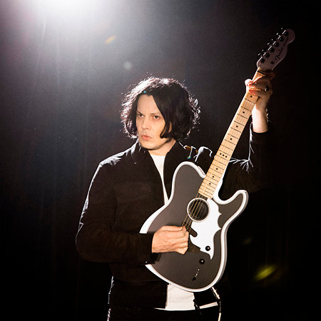 Jack White Triple Sonic Acoustasonic Telecaster MPL Satin Arctic White Black Top + Etui Fender