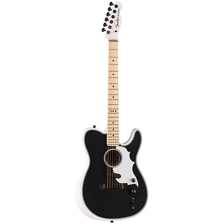 Jack White Triple Sonic Acoustasonic Telecaster MPL Satin Arctic White Black Top + Etui Fender
