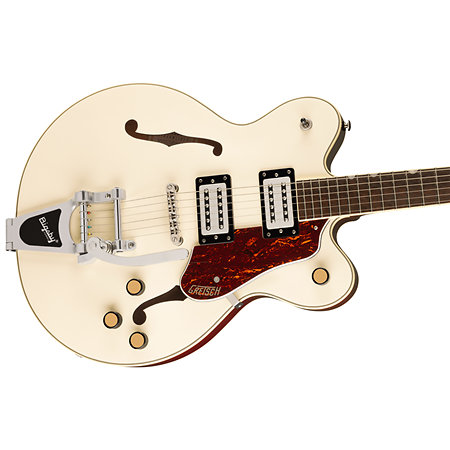 G2622T Streamliner Center Block Bigsby LR Broad’Tron BT-3S Vintage White Gretsch Guitars