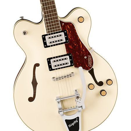 G2622T Streamliner Center Block Bigsby LR Broad’Tron BT-3S Vintage White Gretsch Guitars