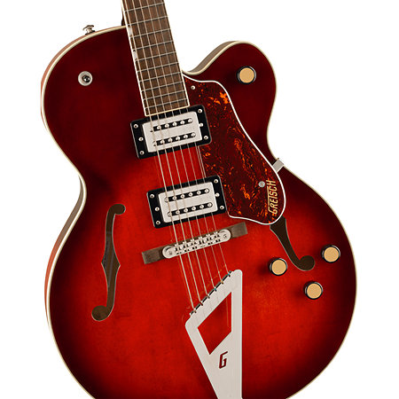 G2420 Streamliner Hollow Body Chromatic II LR Broad'Tron BT-3S Claret Burst Gretsch Guitars
