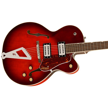 G2420 Streamliner Hollow Body Chromatic II LR Broad'Tron BT-3S Claret Burst Gretsch Guitars