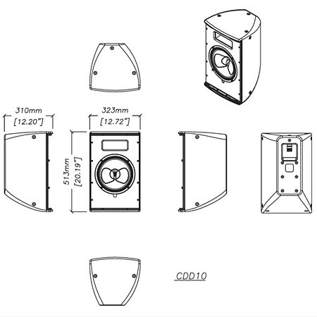 Martin Audio CDD10 White (l'unité)