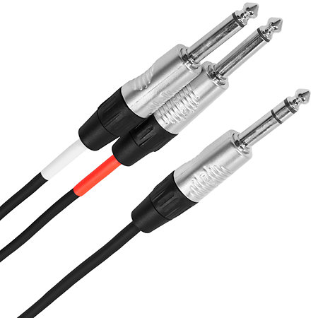 Plugger Câble Y Jack mâle stéréo - Jack mâle mono 3m Touring