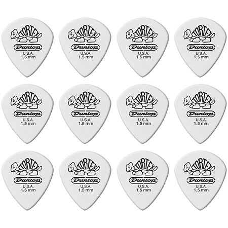Dunlop 478P150 Tortex White Jazz III 1,50 mm Sachet de 12