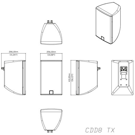 Martin Audio CDD8TX WR White (l'unité)