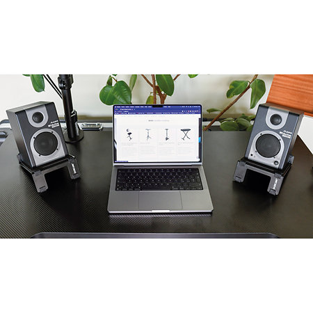 Supports d'enceinte de monitoring pour bureau (par paire) Quik Lok