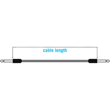 Câble patch jack/jack TS coudés 30cm (lot de 3) Klotz