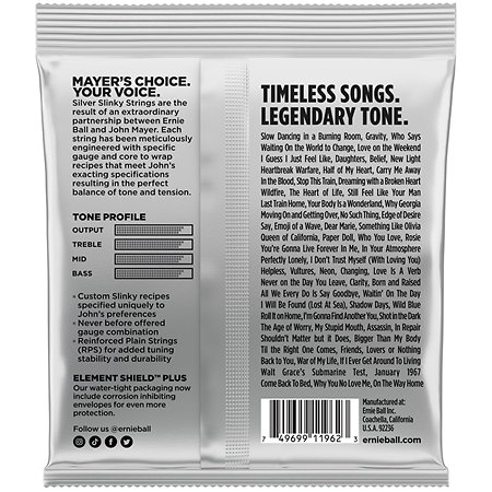 Ernie Ball 2218 John Mayer Silver Slinky Nickel Wound 10,5/47