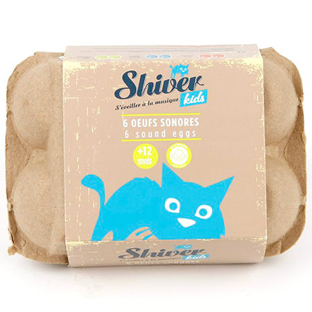 Boîte contenant 6 œufs musicaux Shiver Kids