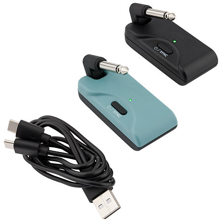 Telepath Wireless System Mystic Ice Blue and Black Fender