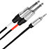 Câble Y mini-Jack mâle stéréo - Jack mâle mono 1m Touring Plugger