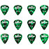 Médiators Celluloïd 0,81 mm Boîte de 12 Vert Shiver