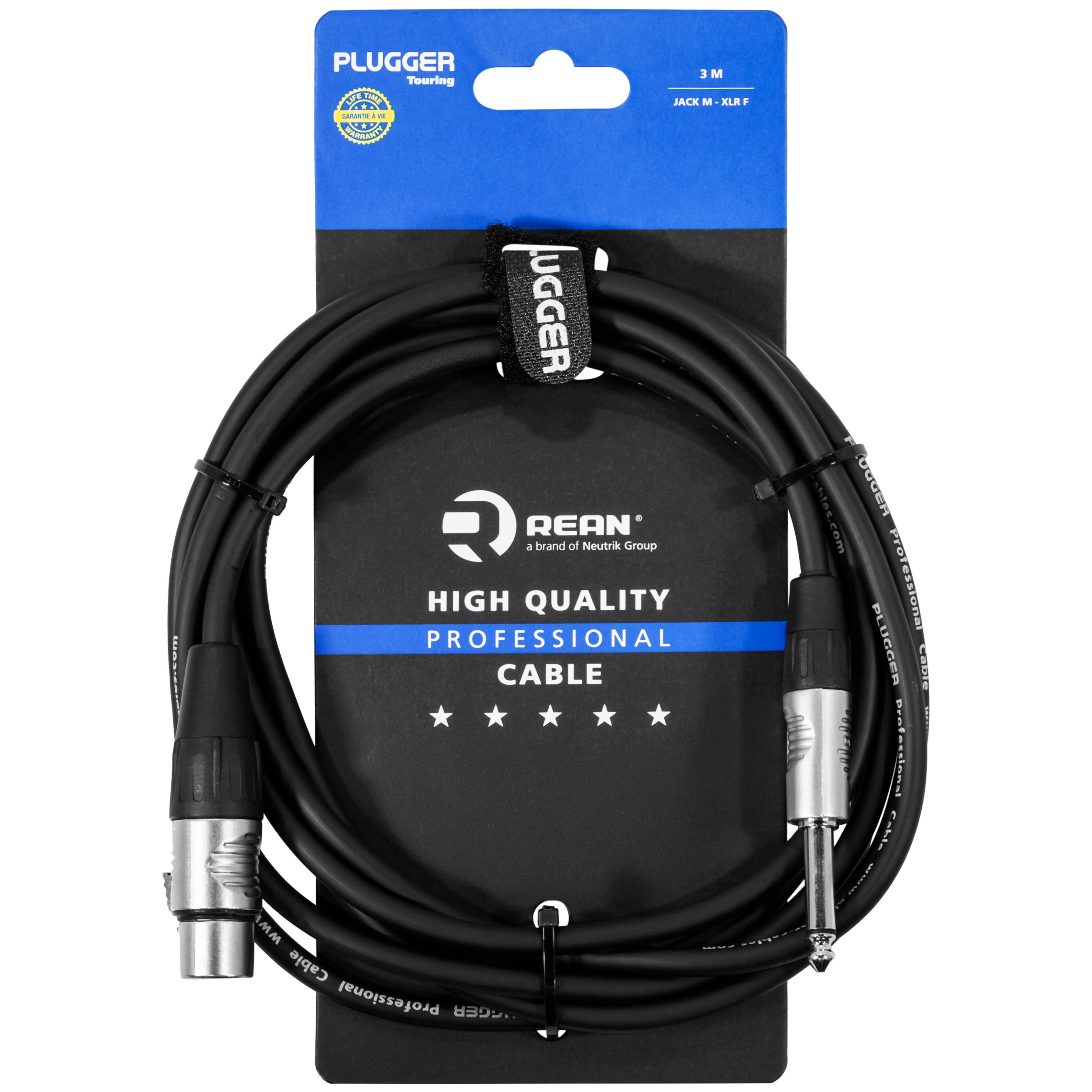Plugger Câble Jack mâle mono - Jack mâle coudé 6m Touring - Microfoonkabel - nl