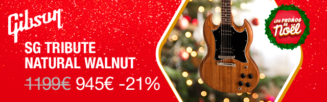 Retrouvez la SG Tribute Natural Walnut de Gibson dans nos promotions de Noël ! 